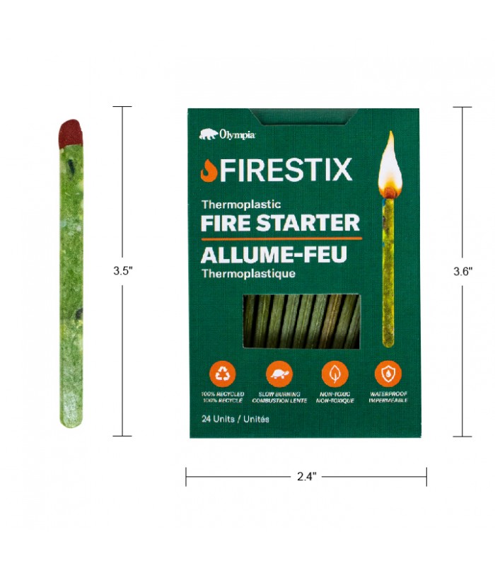 Olympia Firestix Thermoplastic Fire Starter - Pack of 24