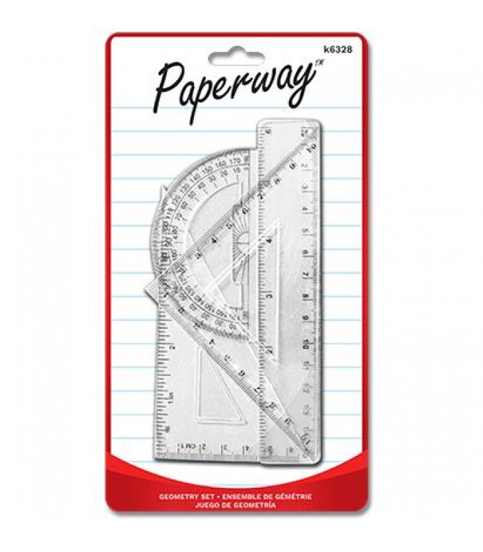Paperway Ensemble de géométrie - 4 Pièces