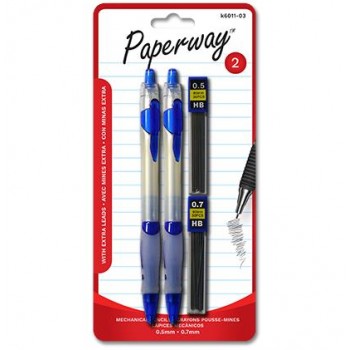 Paperway Crayons pousse-mines 0,5mm et 0,7 mm - Paquet de 2