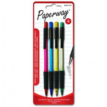 Paperway Crayons pousse-mines 0,5mm - Paquet de 4