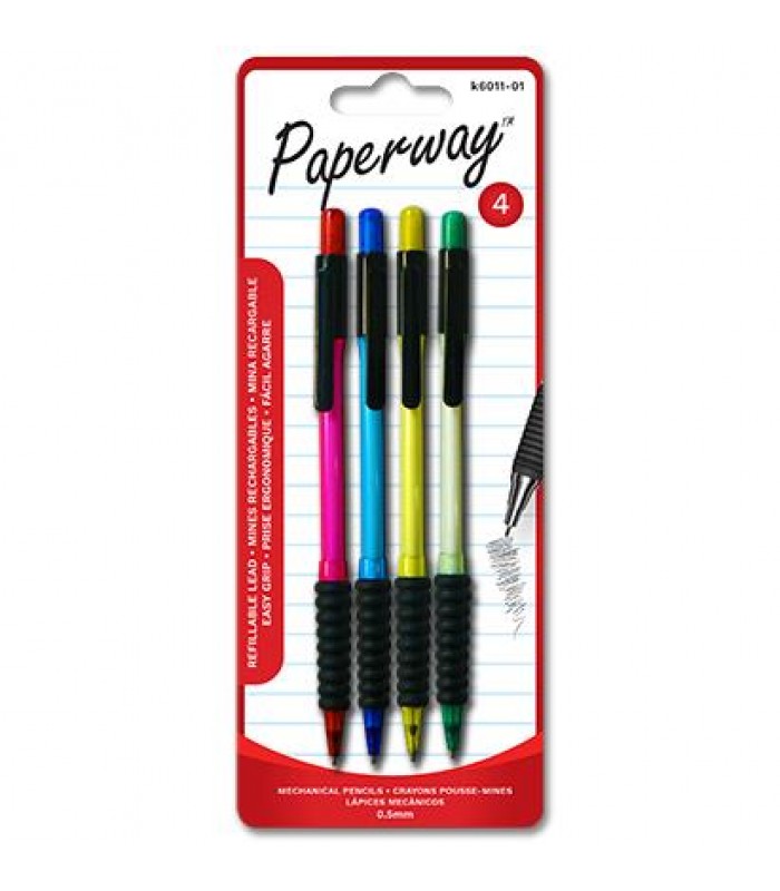 Paperway Crayons pousse-mines 0,5mm - Paquet de 4