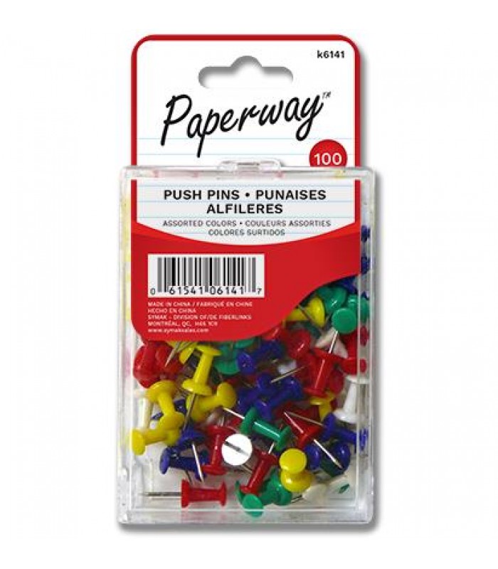 Paperway Push Pins - Pack of 100