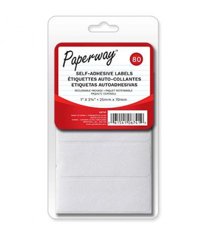 Paperway Self-adhesive labels 25 mm x 70 mm - 80 pcs