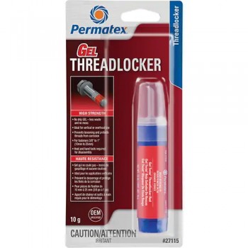 Permatex Gel Threadlocker, Red, High, 10 g, Tube