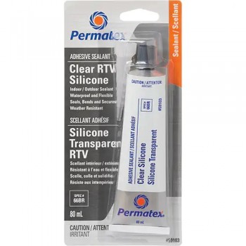 Permatex Scellant adhésif RTV, Tube, Transparent 80 ml