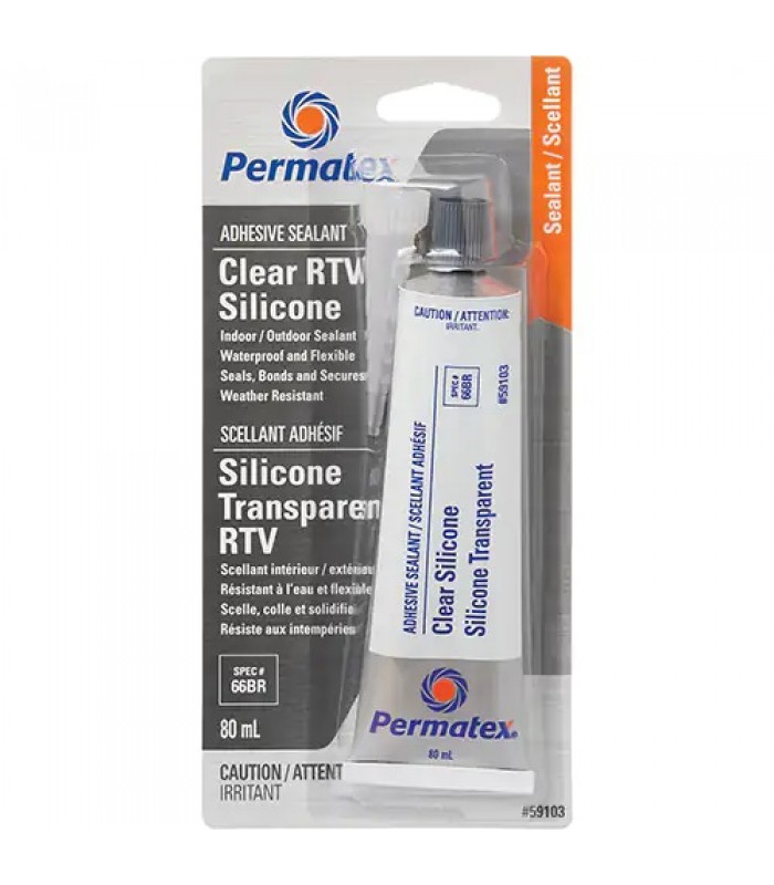 Permatex RTV Adhesive Sealant, Tube, Clear 80 ml