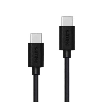 Philips Câble USB-C mâle à USB-C mâle - Noir - 1.2 m (4 pi)