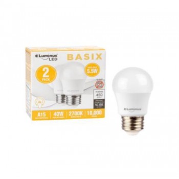 Luminus Basix Ampoule DEL A15 40W 2700k - Paquet de 2
