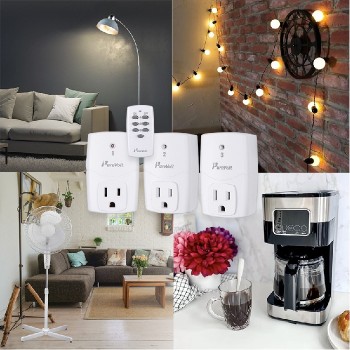 PureVolt 3 Wireless Switch for Indoor Outlet with Remote Control - 125 V - 10 A - 30 m