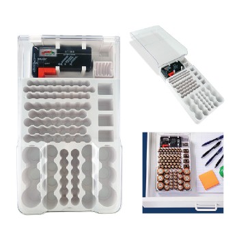 PureVolt Organiseur à piles avec testeur Capacité de 93 piles