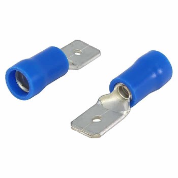 PureVolt Terminal lame mâle - .250 po - 16-14 AWG - Bleu - Paquet de 10