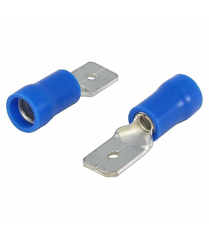 PureVolt Terminal lame mâle - .250 po - 16-14 AWG - Bleu - Paquet de 10