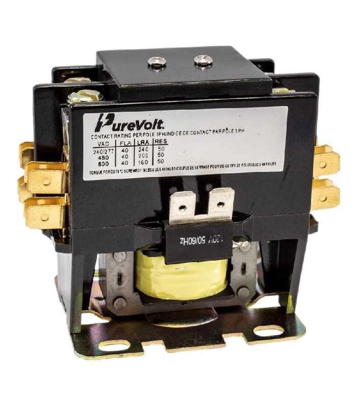 PureVolt Double Pole Contactor 40A 120V