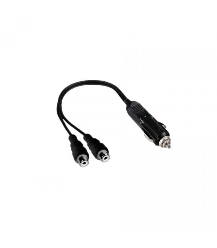 PureVolt Fiche allume-cigare à double RCA avec fusible - 5A 22AWG