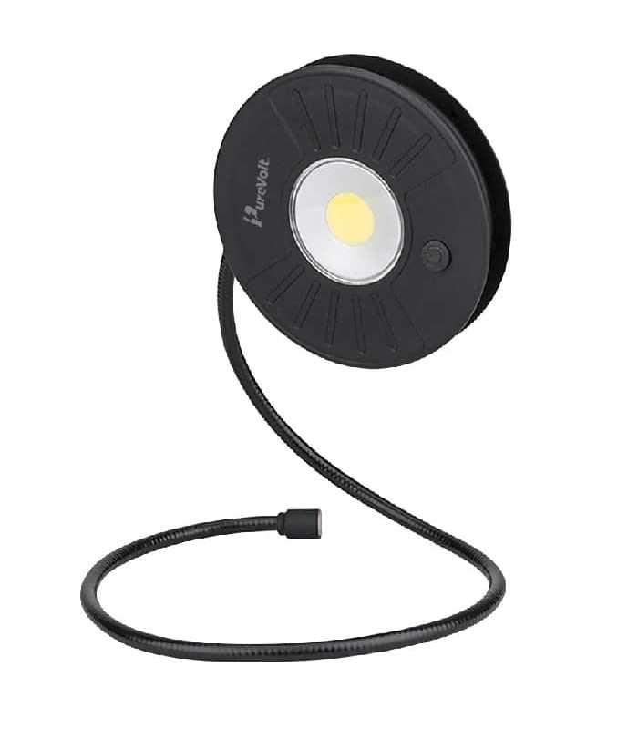 PureVolt Lampe DEL COB magnétique avec col flexible