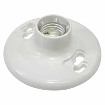 PureVolt Plastic Ceiling Light Socket - 660 W/600 V - White