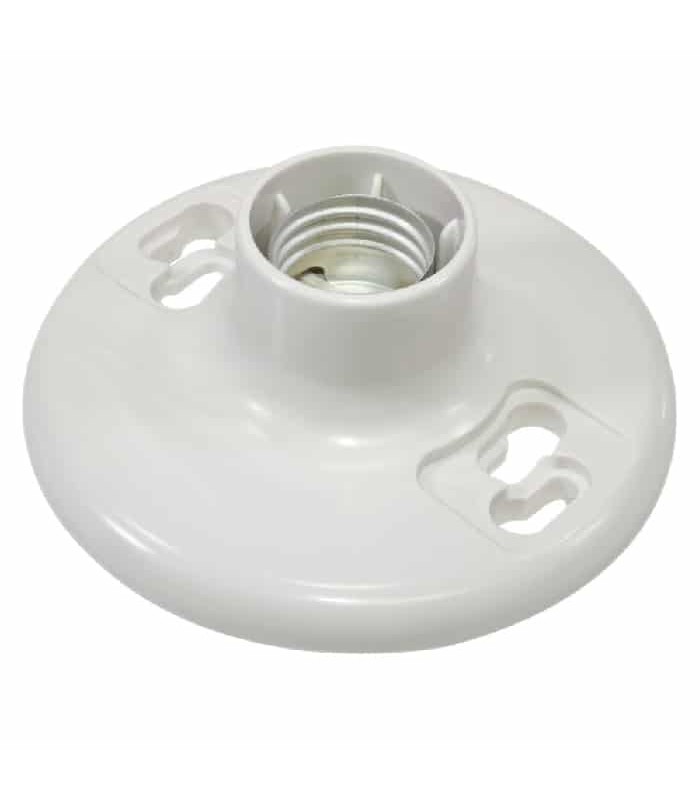 PureVolt Plastic Ceiling Light Socket - 660 W/600 V - White