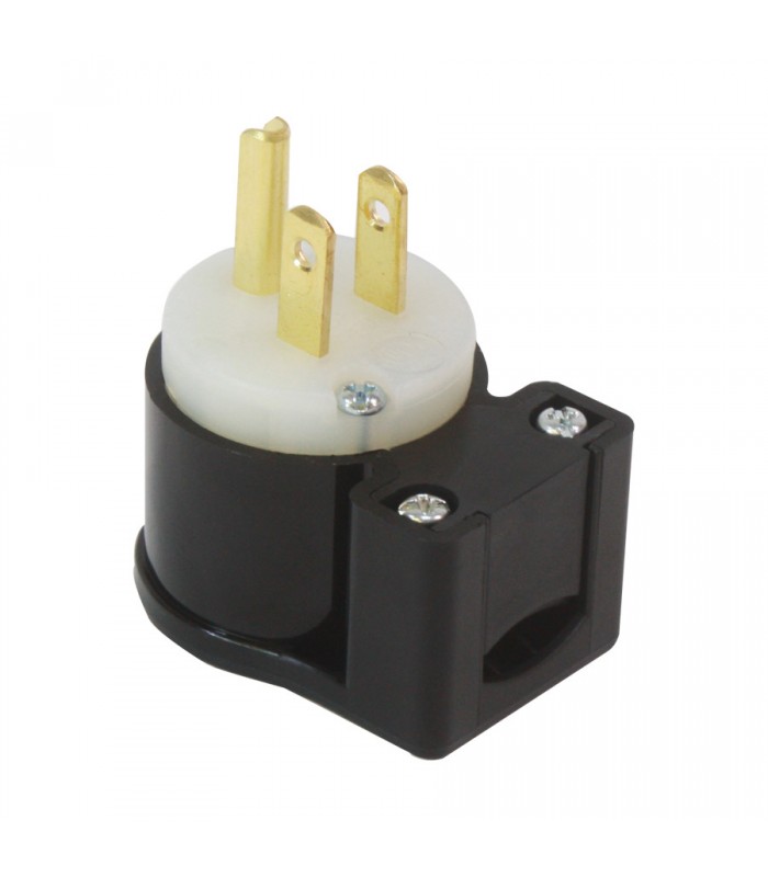 PureVolt Right Angle NEMA 5-15P Male AC Plug - 125 V - 15 A