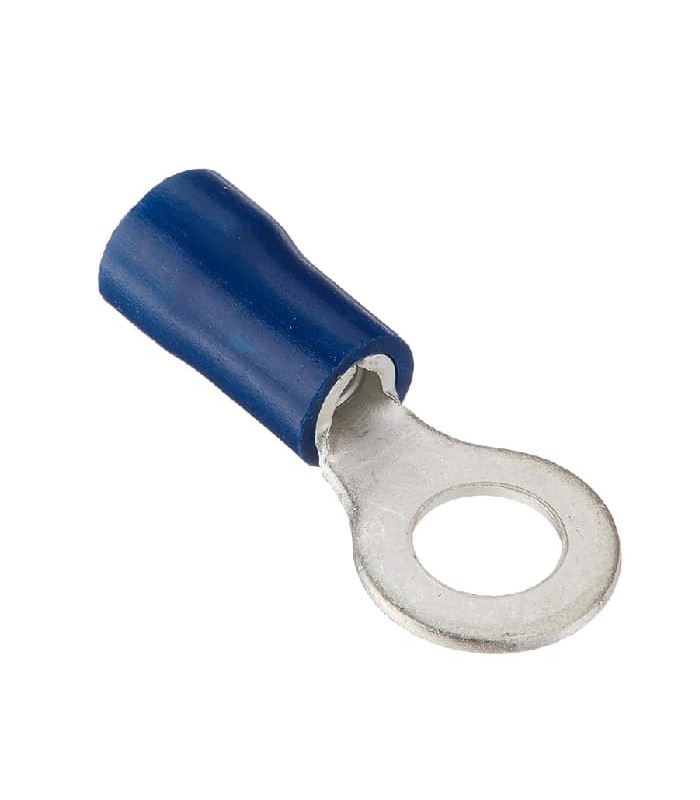 PureVolt Ring Terminal - Screw #10 - 14-16 AWG - Blue - Pack of 10