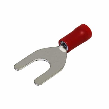 PureVolt Spade Terminal - Screw 6 mm - 22-16 AWG - Red - Pack of 10