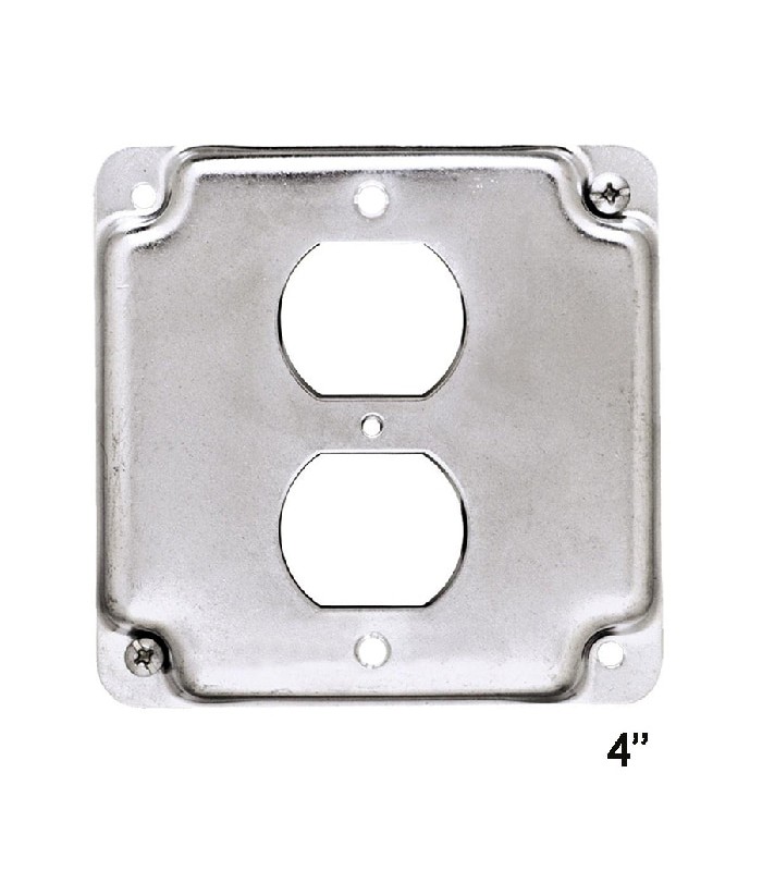 PureVolt Square Cover for Duplex Receptacle - 4 in.