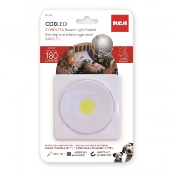 RCA COB Cordless round light-switch, 180LM