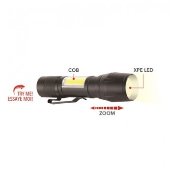 RCA lampe torche COB rechargeable en métal et mini lanterne avec ZOOM