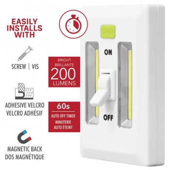 RCA Lumière LED COB interrupteur avec minuterie