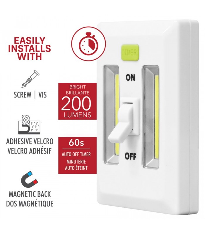 RCA Lumière LED COB interrupteur avec minuterie