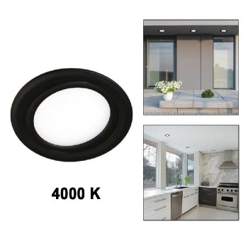 Recessed LED Light with LED Driver - Black - 4 in. - 120 V - 9 W - 4000 K