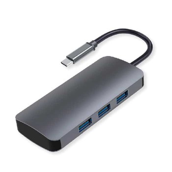 RedLink 4-Port USB 3.0 and 1-Port USB-C Hub - Grey