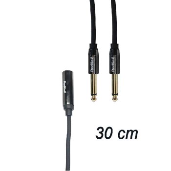 RedLink Câble mono 6.3 mm femelle à 2 X mono 6.3 mm mâle - 30 cm
