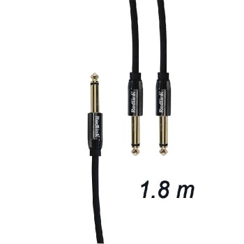 RedLink Mono 6.3 mm Male to 2 X Mono 6.3 mm Male Cable - 1.8 m