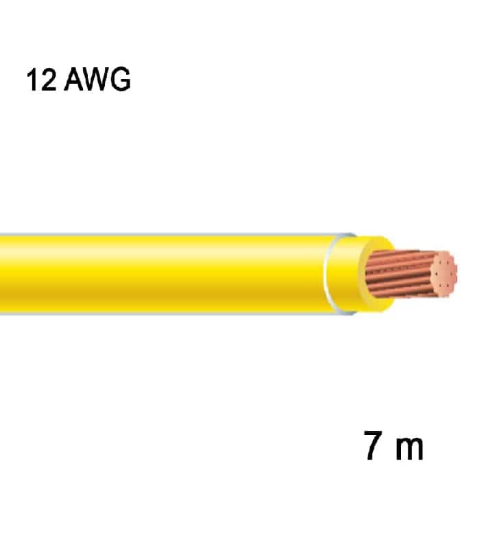 RedLink Fil en cuivre multibrin - 1C/12 AWG - Jaune - 7 m