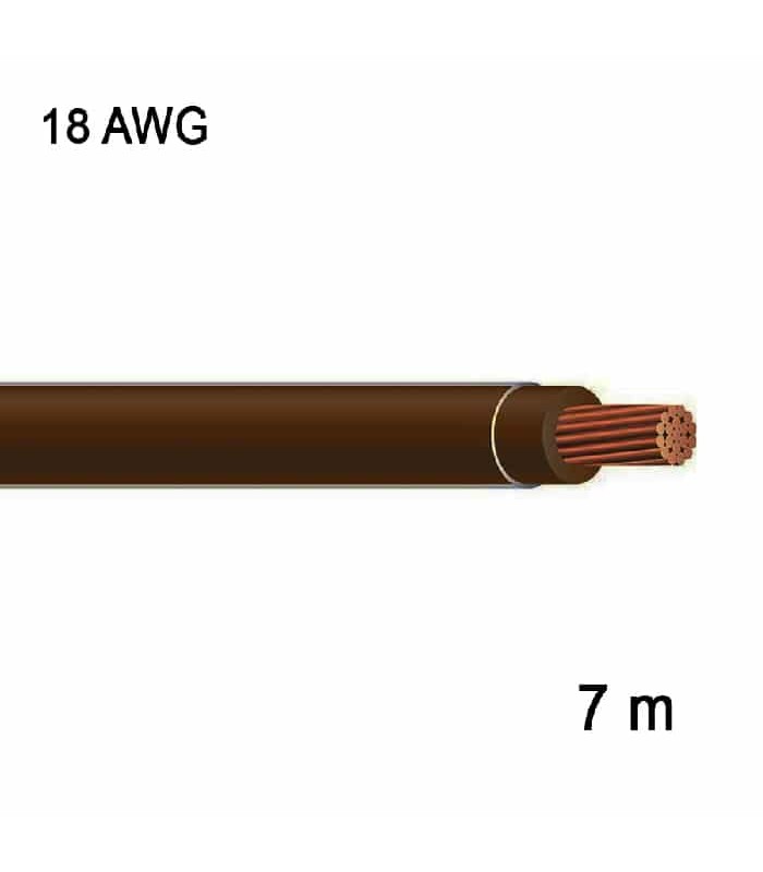 RedLink Stranded Copper Wire - 1C/18 AWG - Brown - 7 m