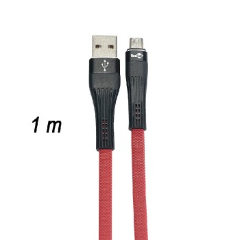 RedLink Câble renforcé USB mâle à Micro B mâle - Noir et rouge - 1m