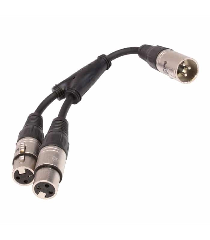 RedLink XLR Male to 2 Female Splitter - 20 cm