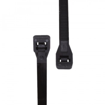 RedTools Attache autobloquante en nylon - 15 po - Noir - Paquet de 100