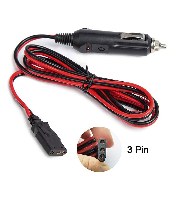 Roadpro Cable with Cigarette Lighter Socket for CB - 3 Pins/2 Wires - 12 V