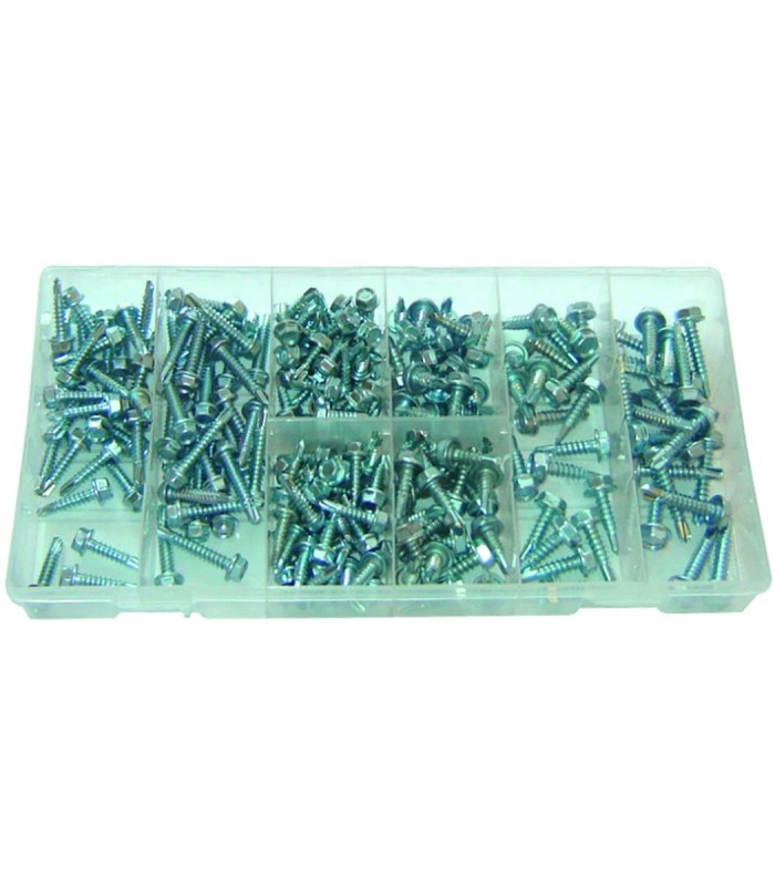 Rodac RDMS200 - Self-Drilling Metal Screw Assortment - 200 Pieces