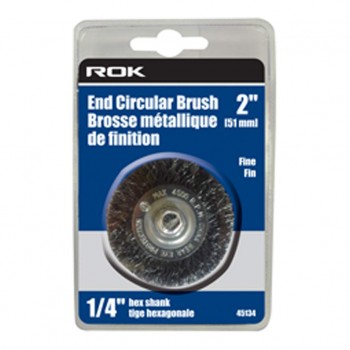 ROK Brosse Circulaire métallique de finition 2 po – Fin