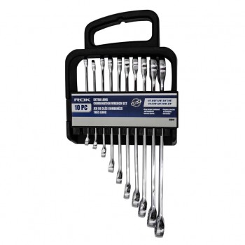 ROK Extra Long Combination Wrench Set - 10 pcs