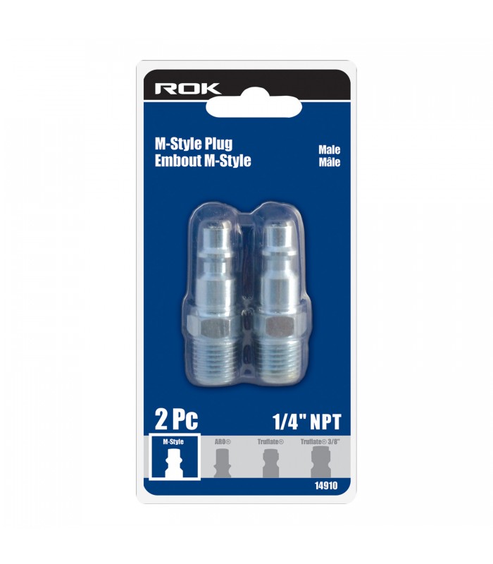 ROK M-Style 1/4 in. Plug Male - Pack of 2