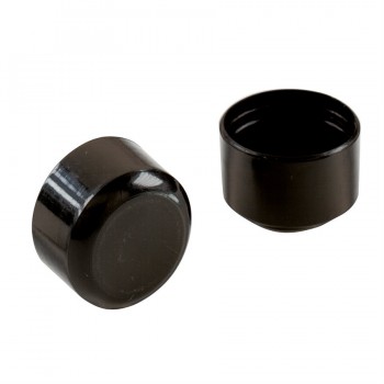 Shepherd Hardware 9113 3/4-Inch Round Plastic Furniture Cups - Black