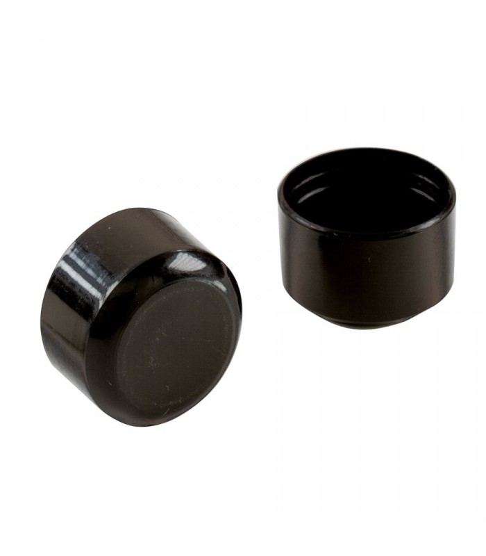 Shepherd Hardware 9113 3/4-Inch Round Plastic Furniture Cups - Black