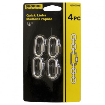 SHOPRO 1/8 in. Zinc-plated Quick Link - Pack of 4