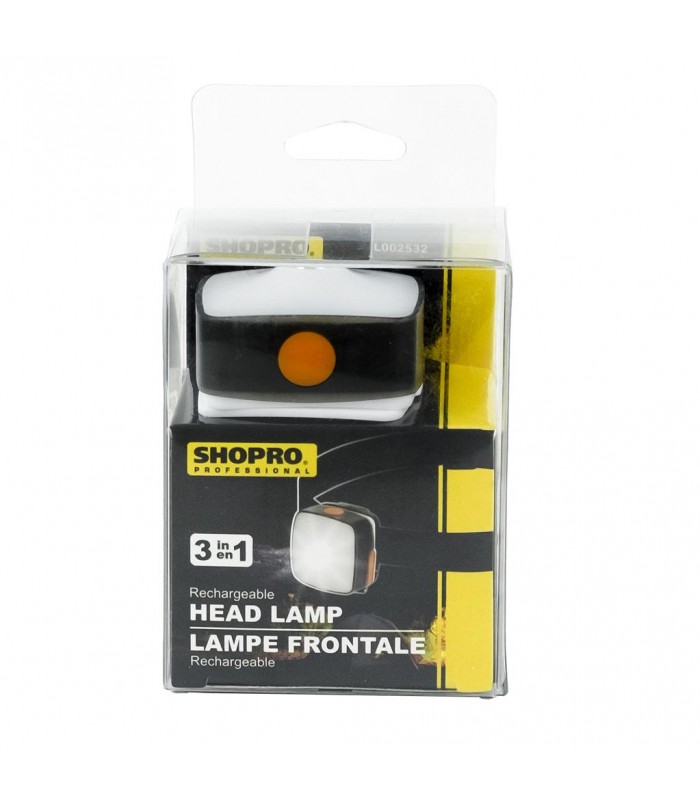 SHOPRO Lampe frontale rechargeable 3 en 1