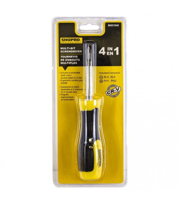 SHOPRO 4-in-1 Multi-Bit Screwdriver