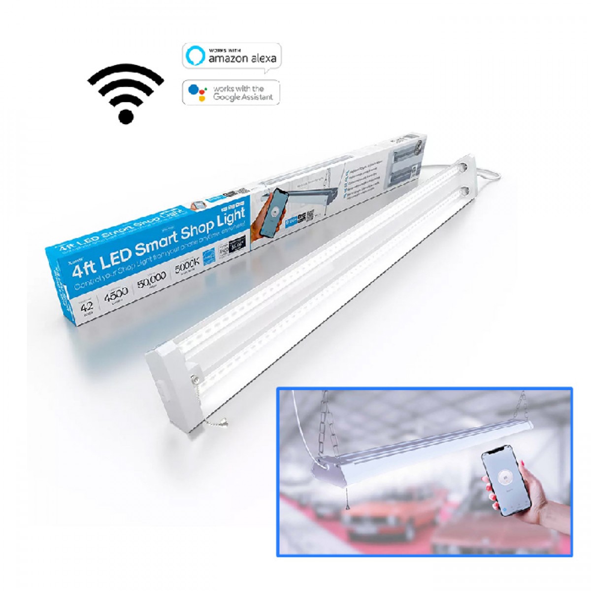 Smart Shop Light with Integrated LED Strip - Wi-Fi - 42 W - 5000 K