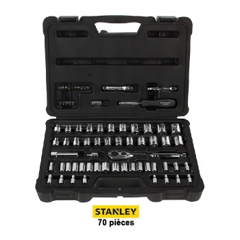 Stanley Professional SAE/Metric Socket Set with Accessories - 70 Pieces